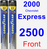 Front Wiper Blade Pack for 2000 Chevrolet Express 2500 - Hybrid
