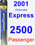 Passenger Wiper Blade for 2001 Chevrolet Express 2500 - Hybrid