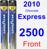 Front Wiper Blade Pack for 2010 Chevrolet Express 2500 - Hybrid