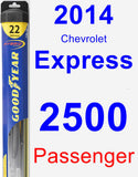 Passenger Wiper Blade for 2014 Chevrolet Express 2500 - Hybrid