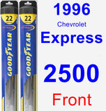 Front Wiper Blade Pack for 1996 Chevrolet Express 2500 - Hybrid