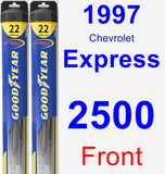 Front Wiper Blade Pack for 1997 Chevrolet Express 2500 - Hybrid