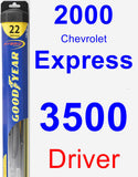 Driver Wiper Blade for 2000 Chevrolet Express 3500 - Hybrid