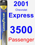 Passenger Wiper Blade for 2001 Chevrolet Express 3500 - Hybrid