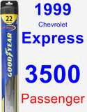 Passenger Wiper Blade for 1999 Chevrolet Express 3500 - Hybrid