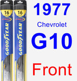 Front Wiper Blade Pack for 1977 Chevrolet G10 - Hybrid