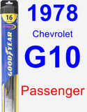 Passenger Wiper Blade for 1978 Chevrolet G10 - Hybrid