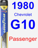 Passenger Wiper Blade for 1980 Chevrolet G10 - Hybrid