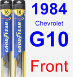 Front Wiper Blade Pack for 1984 Chevrolet G10 - Hybrid