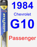 Passenger Wiper Blade for 1984 Chevrolet G10 - Hybrid