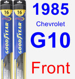 Front Wiper Blade Pack for 1985 Chevrolet G10 - Hybrid