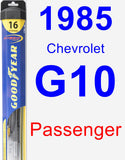 Passenger Wiper Blade for 1985 Chevrolet G10 - Hybrid