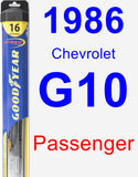 Passenger Wiper Blade for 1986 Chevrolet G10 - Hybrid