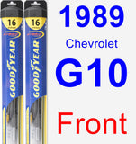 Front Wiper Blade Pack for 1989 Chevrolet G10 - Hybrid