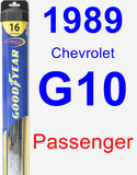 Passenger Wiper Blade for 1989 Chevrolet G10 - Hybrid