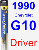 Driver Wiper Blade for 1990 Chevrolet G10 - Hybrid