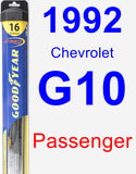 Passenger Wiper Blade for 1992 Chevrolet G10 - Hybrid