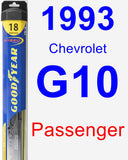 Passenger Wiper Blade for 1993 Chevrolet G10 - Hybrid