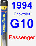 Passenger Wiper Blade for 1994 Chevrolet G10 - Hybrid