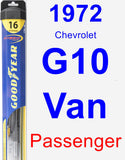 Passenger Wiper Blade for 1972 Chevrolet G10 Van - Hybrid