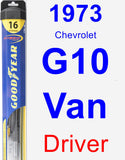 Driver Wiper Blade for 1973 Chevrolet G10 Van - Hybrid