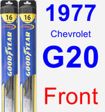 Front Wiper Blade Pack for 1977 Chevrolet G20 - Hybrid