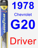 Driver Wiper Blade for 1978 Chevrolet G20 - Hybrid