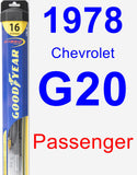 Passenger Wiper Blade for 1978 Chevrolet G20 - Hybrid