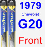 Front Wiper Blade Pack for 1979 Chevrolet G20 - Hybrid