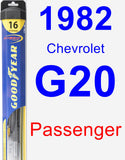 Passenger Wiper Blade for 1982 Chevrolet G20 - Hybrid