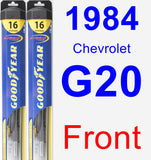 Front Wiper Blade Pack for 1984 Chevrolet G20 - Hybrid