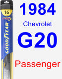 Passenger Wiper Blade for 1984 Chevrolet G20 - Hybrid