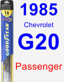 Passenger Wiper Blade for 1985 Chevrolet G20 - Hybrid