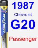 Passenger Wiper Blade for 1987 Chevrolet G20 - Hybrid