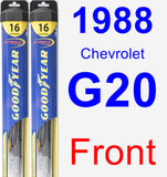 Front Wiper Blade Pack for 1988 Chevrolet G20 - Hybrid