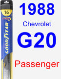 Passenger Wiper Blade for 1988 Chevrolet G20 - Hybrid