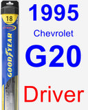 Driver Wiper Blade for 1995 Chevrolet G20 - Hybrid