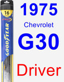 Driver Wiper Blade for 1975 Chevrolet G30 - Hybrid