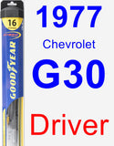 Driver Wiper Blade for 1977 Chevrolet G30 - Hybrid