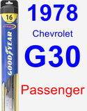 Passenger Wiper Blade for 1978 Chevrolet G30 - Hybrid