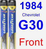 Front Wiper Blade Pack for 1984 Chevrolet G30 - Hybrid