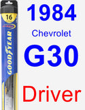 Driver Wiper Blade for 1984 Chevrolet G30 - Hybrid