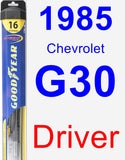 Driver Wiper Blade for 1985 Chevrolet G30 - Hybrid