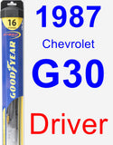 Driver Wiper Blade for 1987 Chevrolet G30 - Hybrid