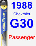 Passenger Wiper Blade for 1988 Chevrolet G30 - Hybrid