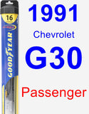 Passenger Wiper Blade for 1991 Chevrolet G30 - Hybrid