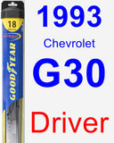 Driver Wiper Blade for 1993 Chevrolet G30 - Hybrid
