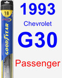 Passenger Wiper Blade for 1993 Chevrolet G30 - Hybrid