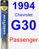 Passenger Wiper Blade for 1994 Chevrolet G30 - Hybrid