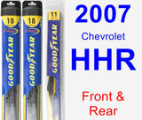 Front & Rear Wiper Blade Pack for 2007 Chevrolet HHR - Hybrid